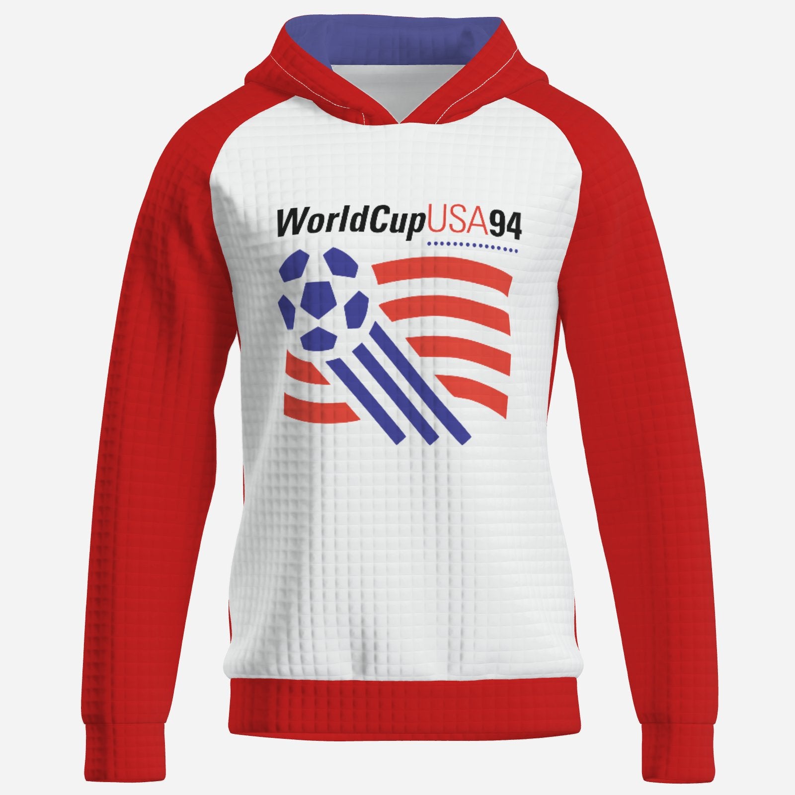 World Cup USA 1994 All-Over Print Men's Raglan Slim Pullover Hoodie Long Sleeve