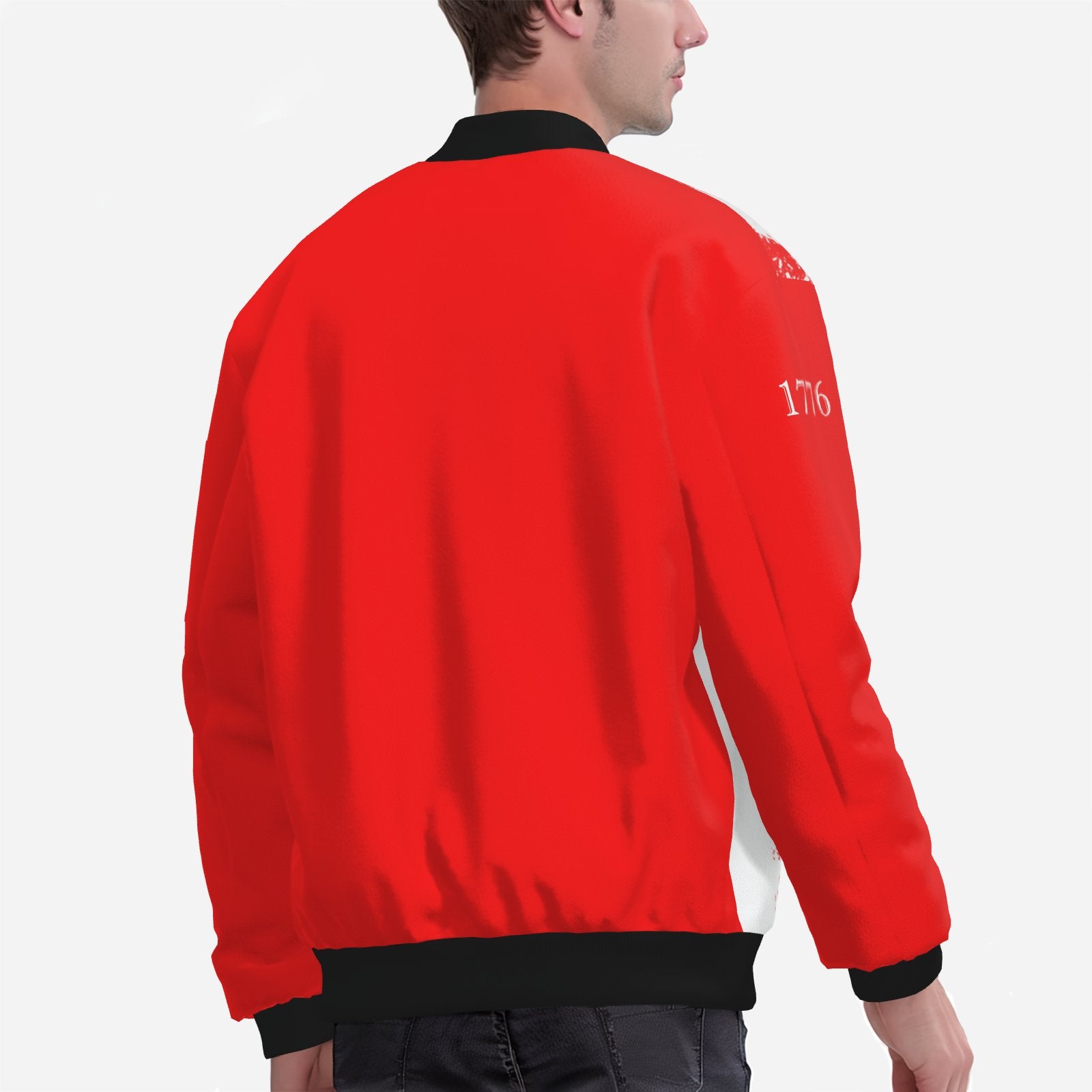 USA All-Over Print Men's Bomber Jacket Sportswear