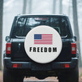 FREEDOM Charlie Kirk Tribute Custom PVC Leather Spare Tire Wheel Cover (14-19 inch)