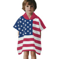 All-Over USA Flag Print Kids Towel with Hood & Rabbit Ears