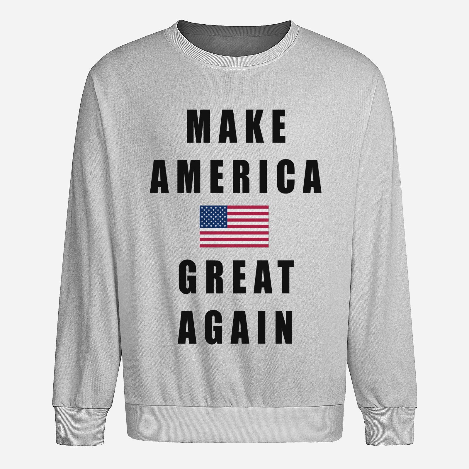 MAKE AMERICA GREAT AGAIN Cotton Unisex White Sweatshirt