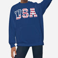 Girl's USA Sweatshirt - Blue