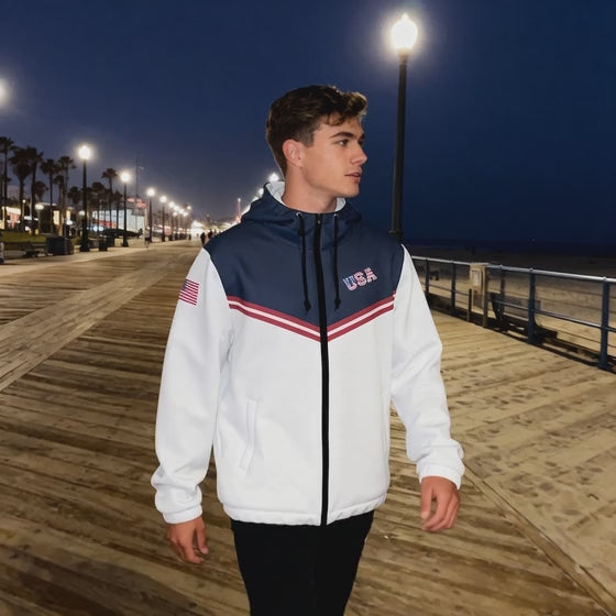 Men's Double Layer Hooded Jacket USA